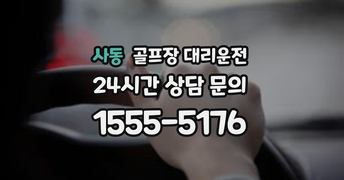 골프장 대리운전 서비스