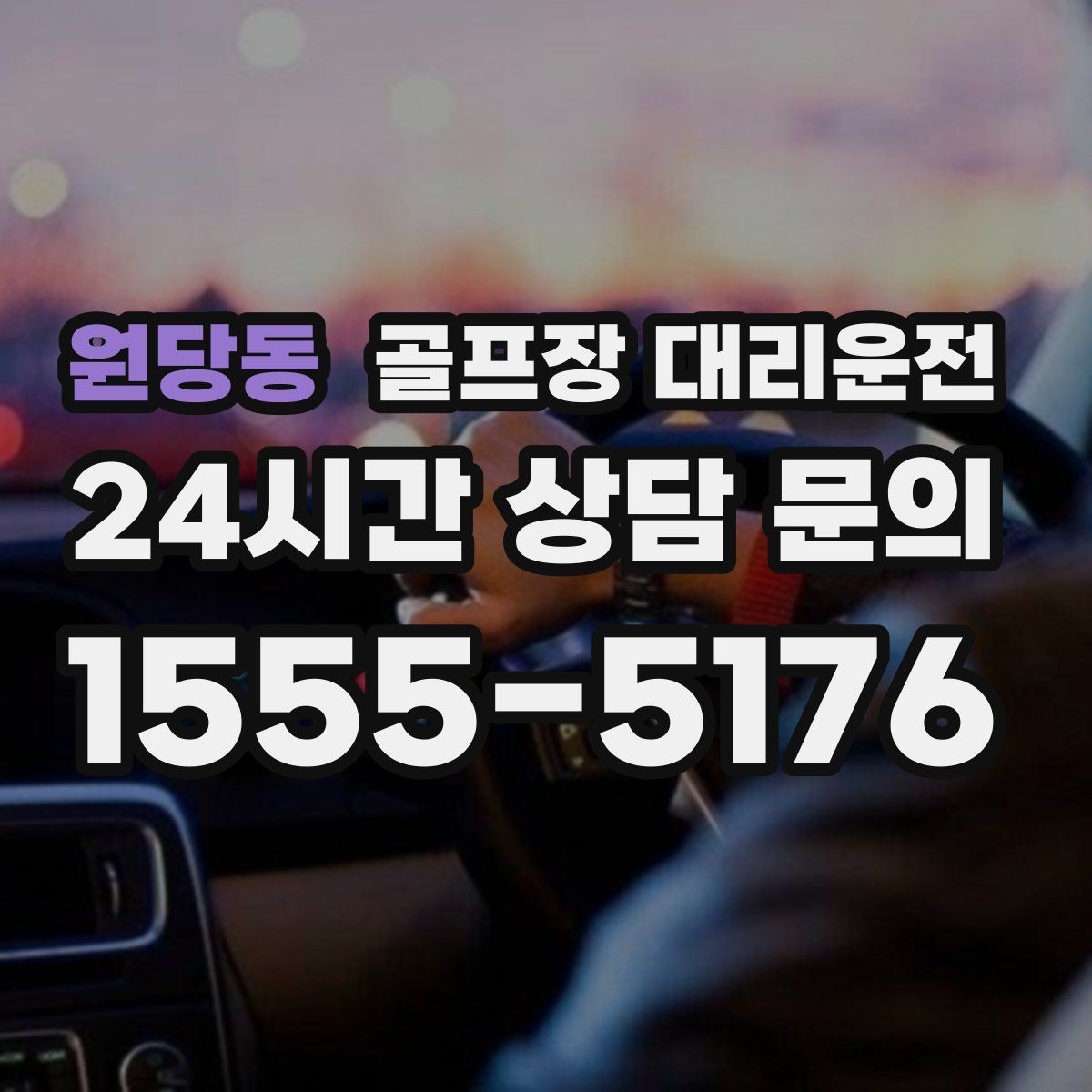원당동 골프장 대리운전 연습장 경유부터 본 코스 이동까지