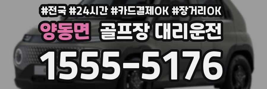 양동면 골프장 대리운전
