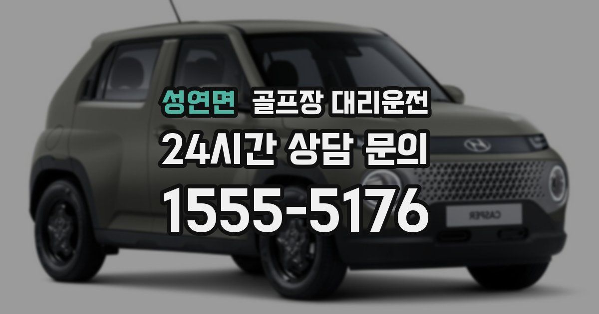 골프장 대리운전 서비스