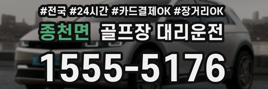 종천면 골프장 대리운전