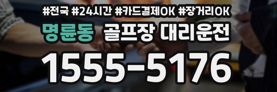 명륜동 골프장 대리운전