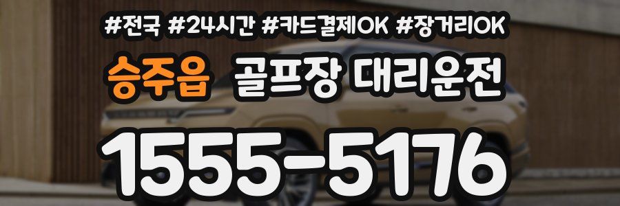 승주읍 골프장 대리운전