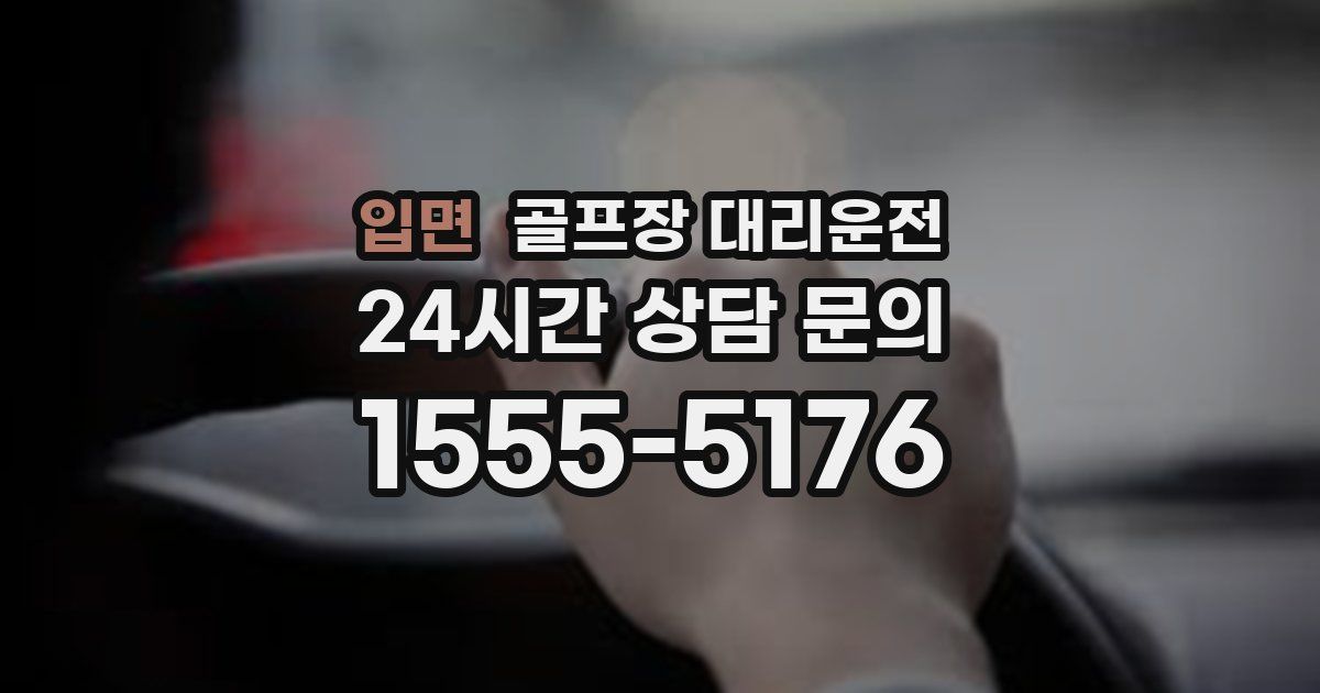 골프장 대리운전 서비스