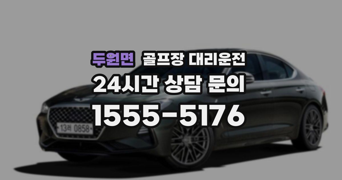 골프장 대리운전 서비스