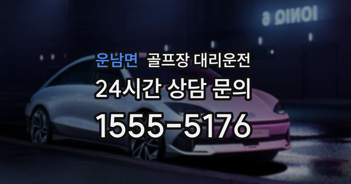 골프장 대리운전 서비스