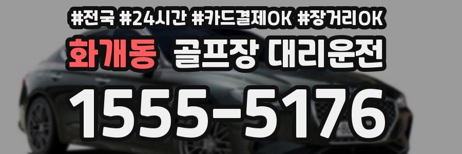 화개동 골프장 대리운전