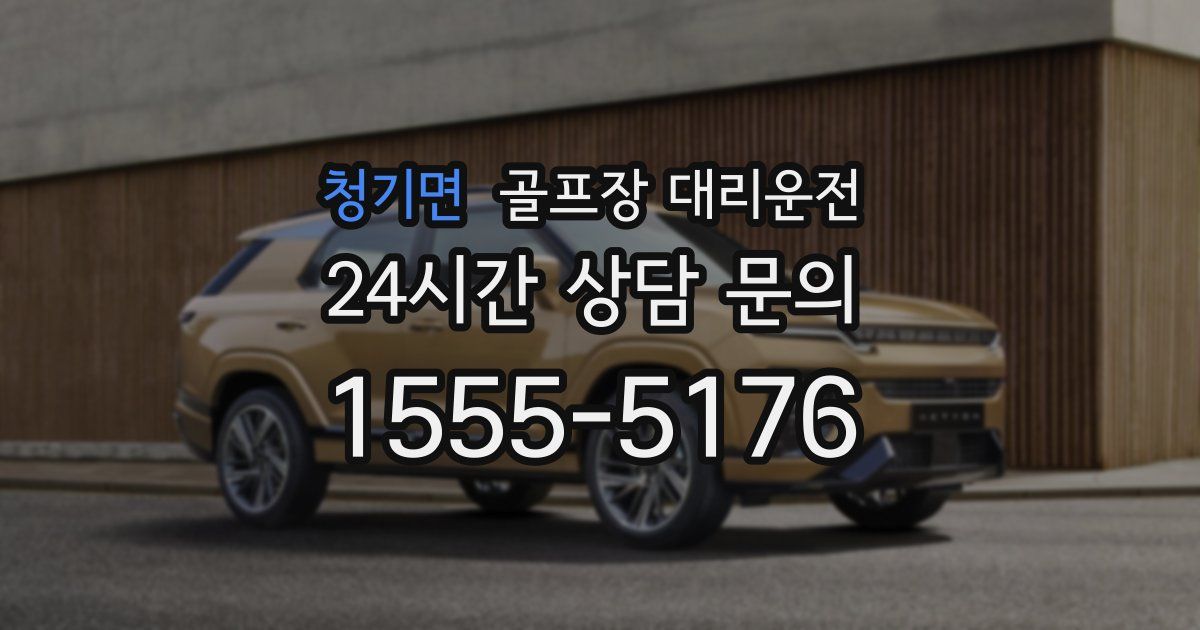 골프장 대리운전 서비스