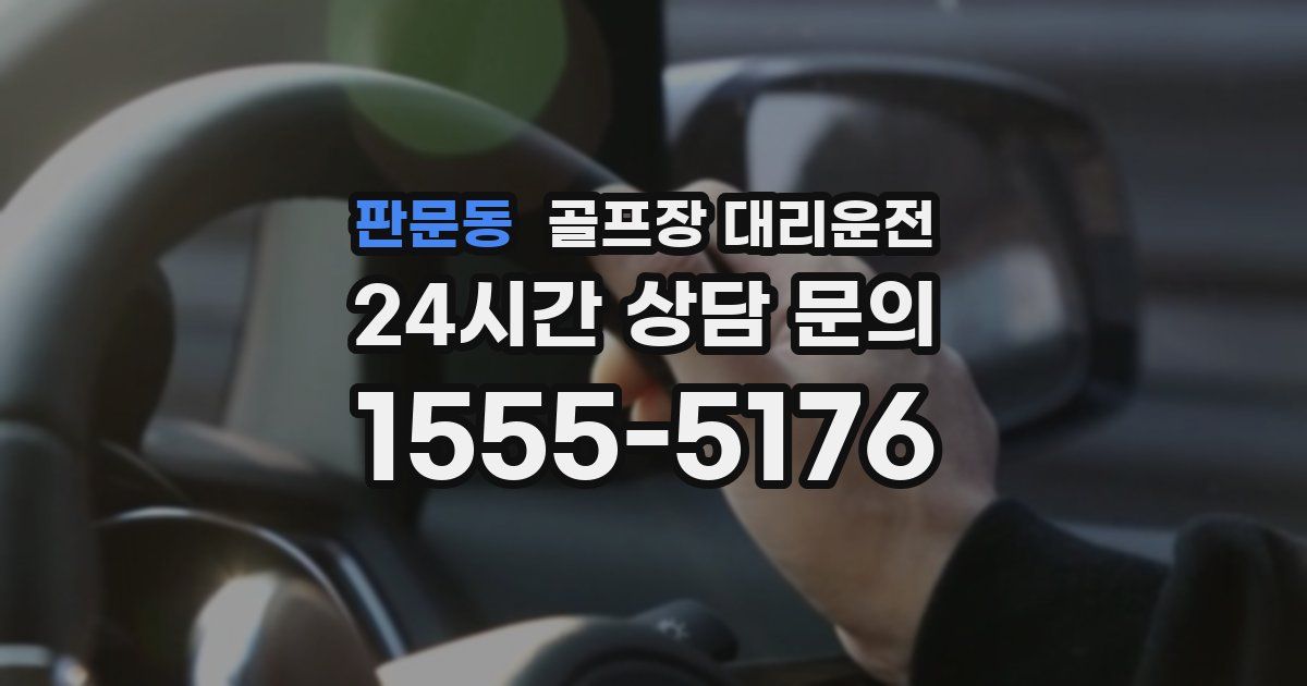 골프장 대리운전 서비스