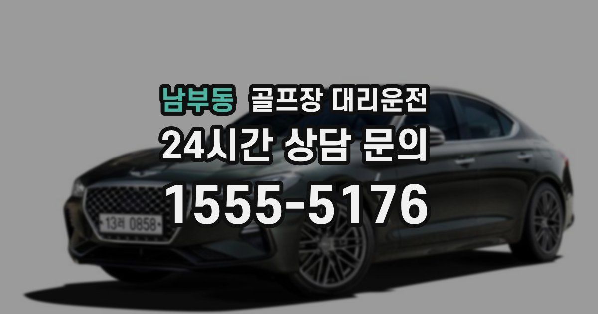 골프장 대리운전 서비스