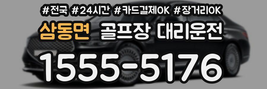 삼동면 골프장 대리운전