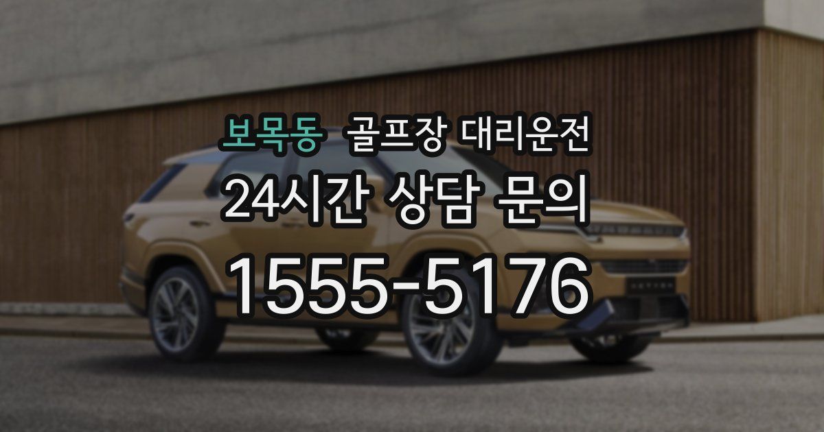 골프장 대리운전 서비스