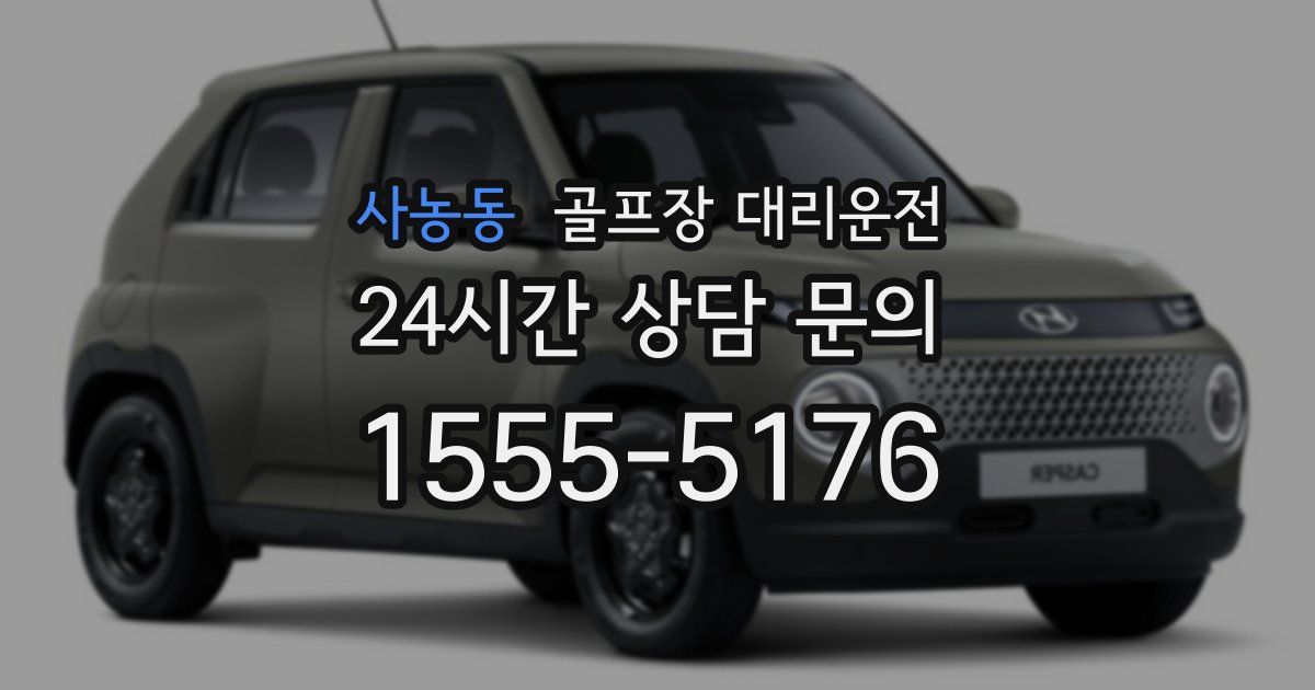 골프장 대리운전 서비스