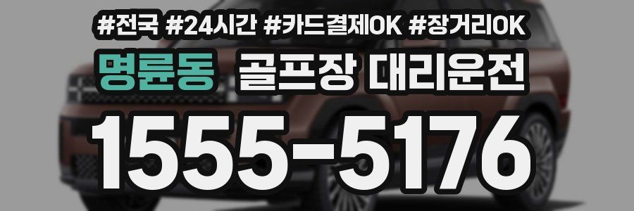 명륜동 골프장 대리운전