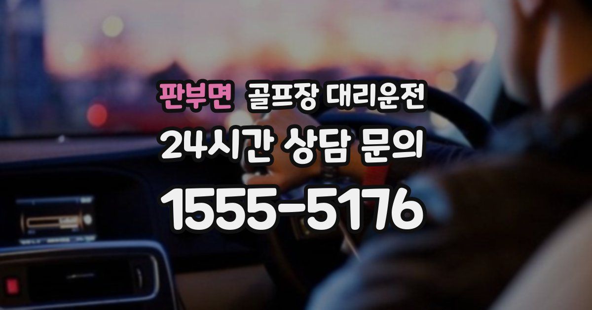 골프장 대리운전 서비스