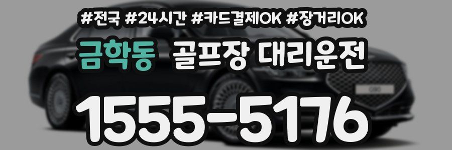 금학동 골프장 대리운전