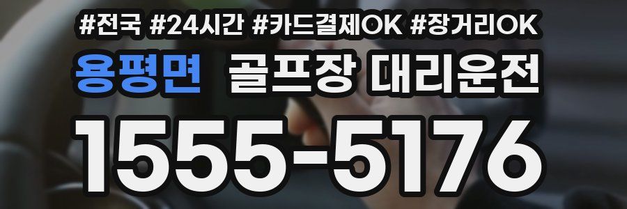 용평면 골프장 대리운전