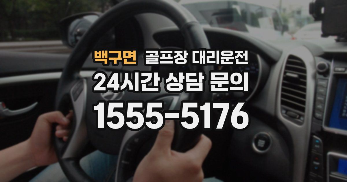 골프장 대리운전 서비스