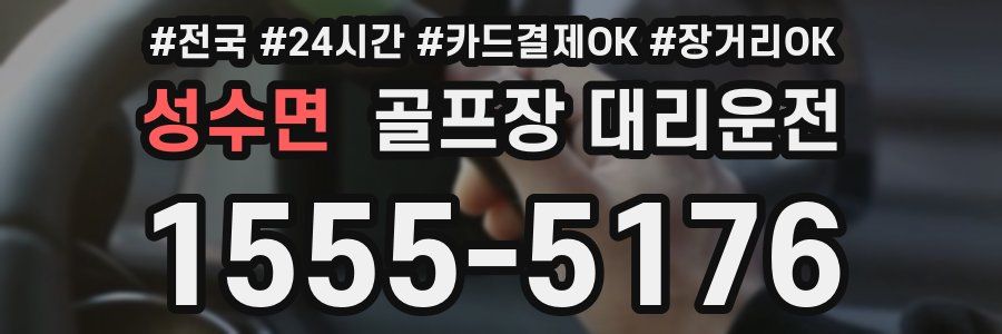성수면 골프장 대리운전