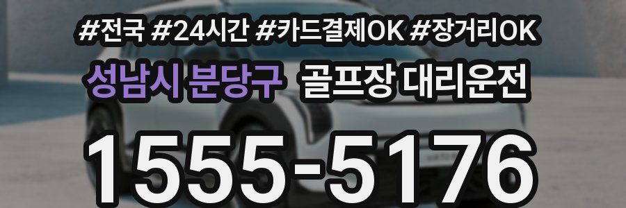 성남시 분당구 골프장 대리운전