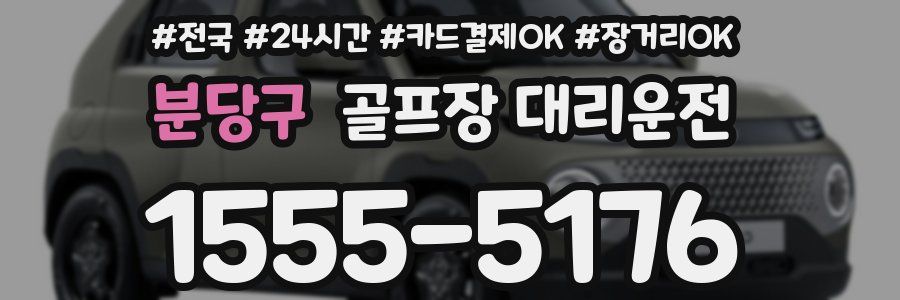 분당구 골프장 대리운전