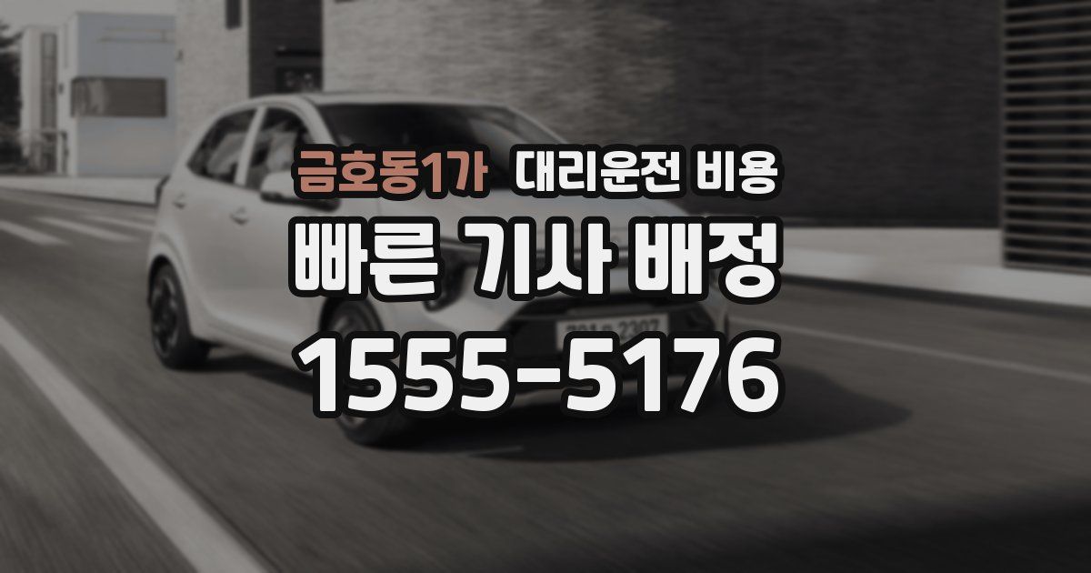 금호동1가 대리운전 가격