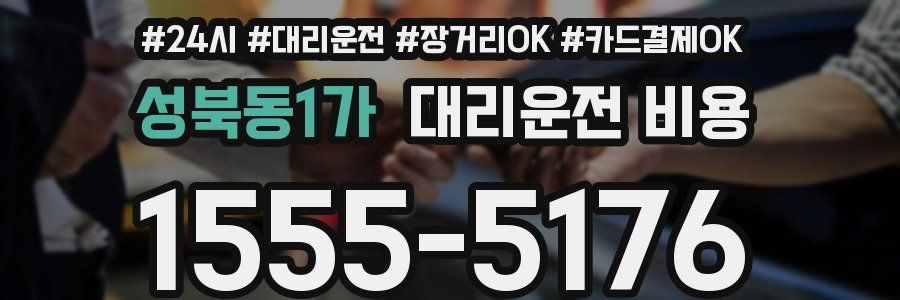 성북동1가 대리운전 비용
