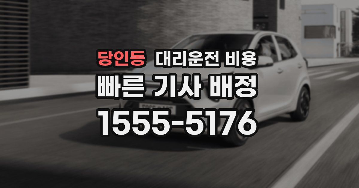 당인동 대리운전 가격