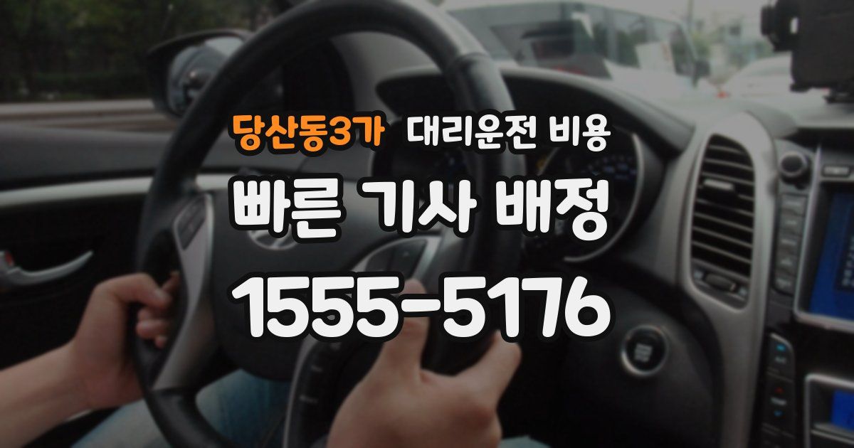 당산동3가 대리운전 가격