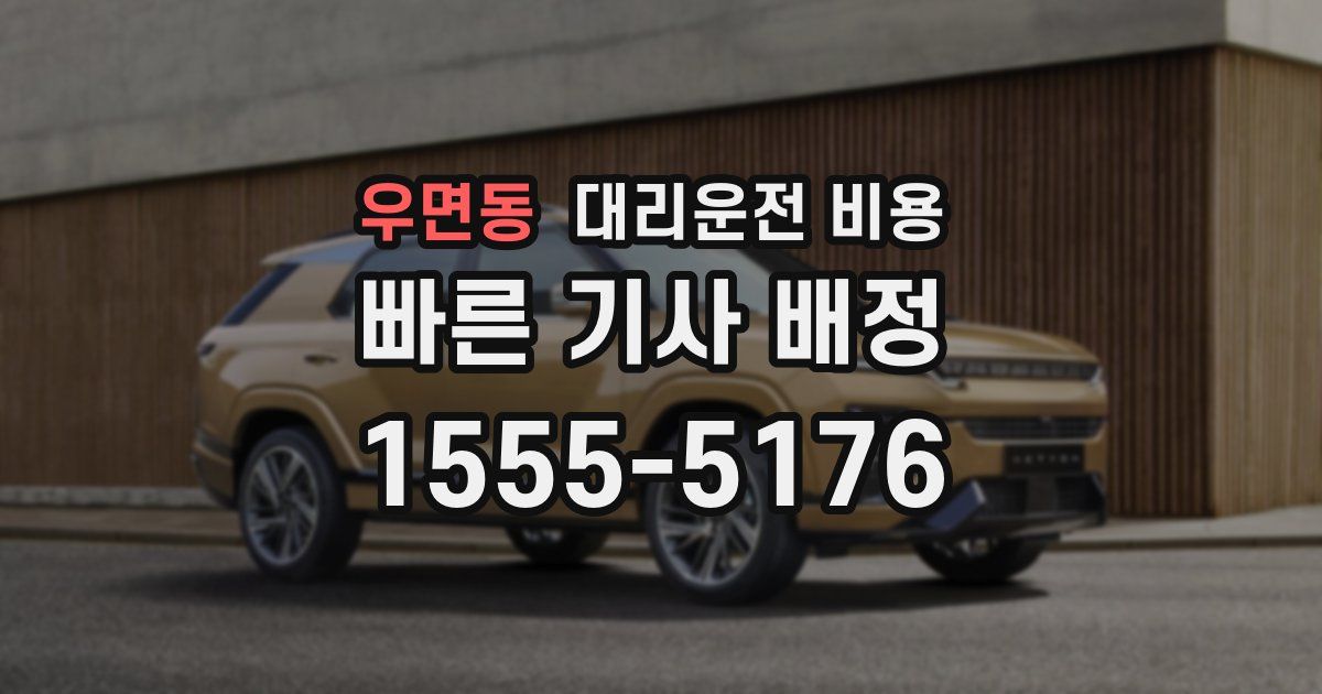 우면동 대리운전 가격