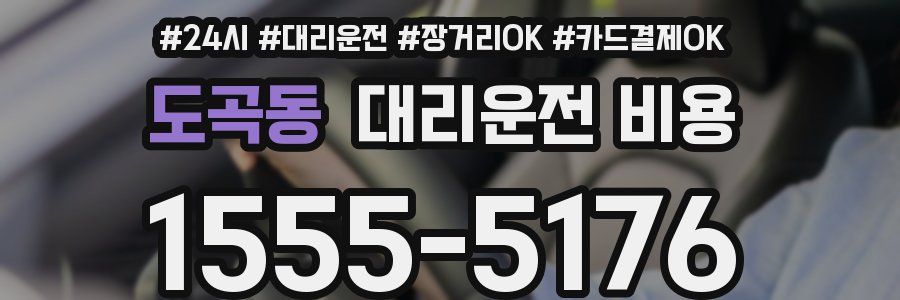 도곡동 대리운전 비용