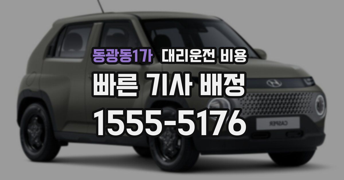 동광동1가 대리운전 가격