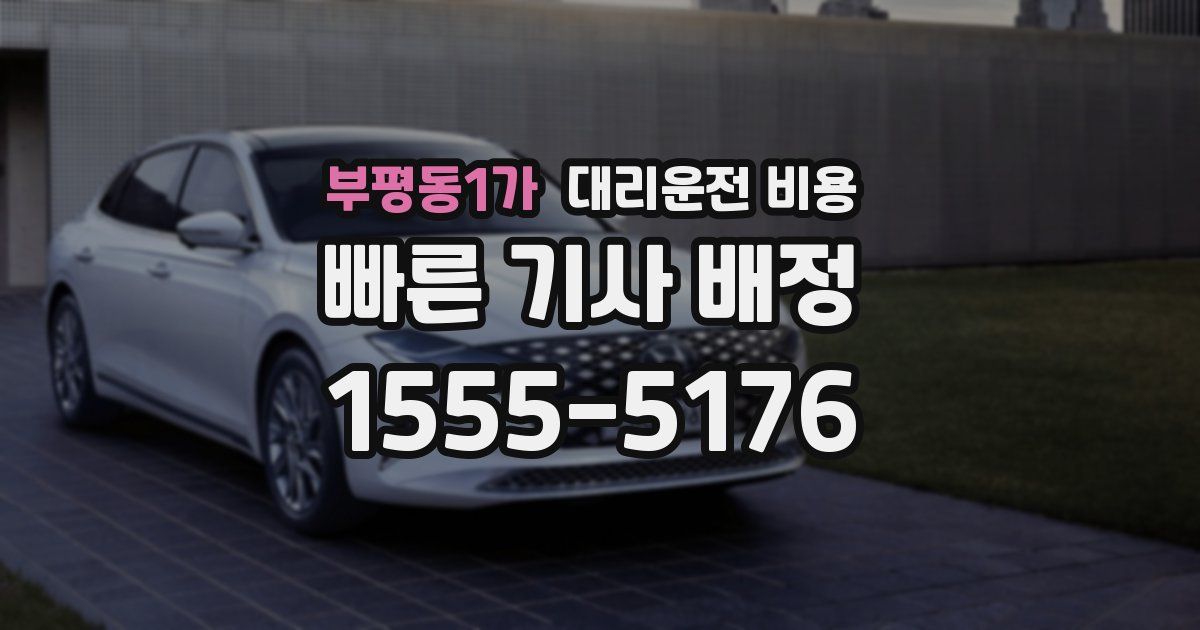 부평동1가 대리운전 가격