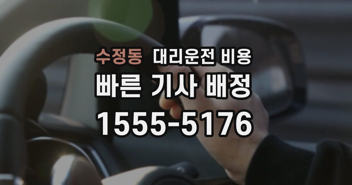 수정동 대리운전 가격