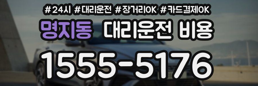 명지동 대리운전 비용