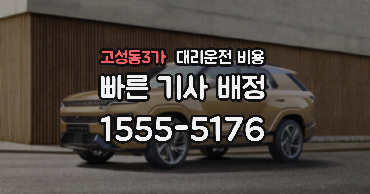 고성동3가 대리운전 가격