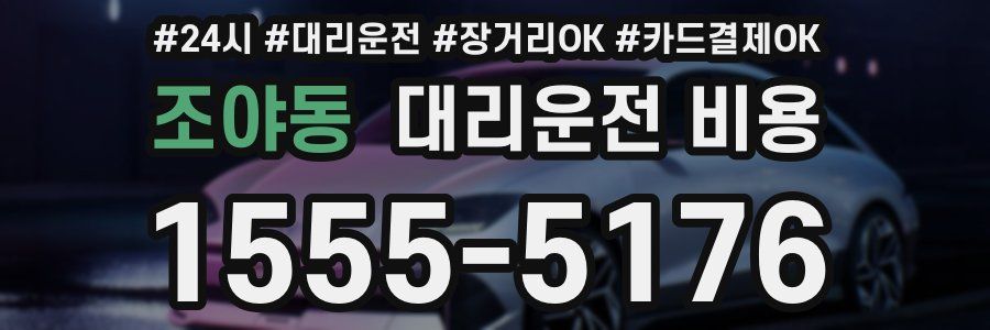 조야동 대리운전 비용