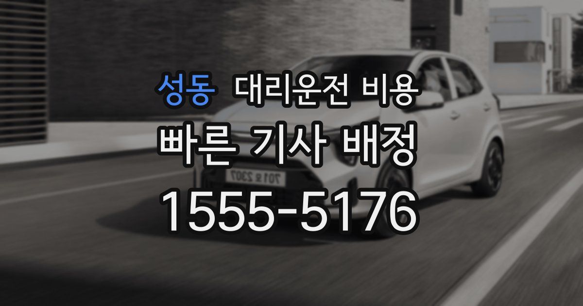 성동 대리운전 가격