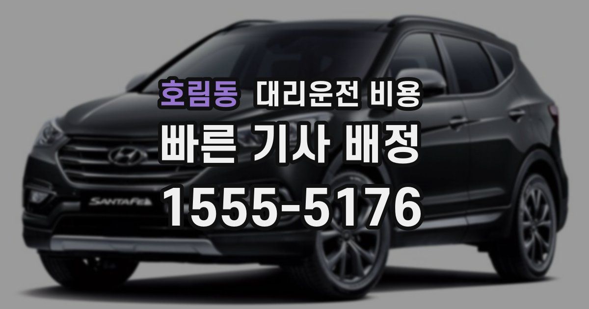 호림동 대리운전 가격