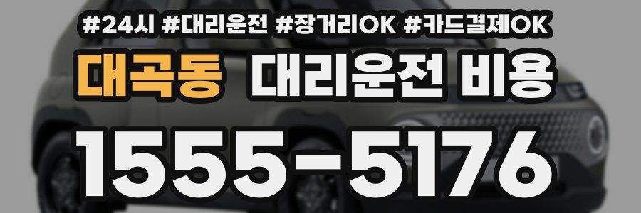 대곡동 대리운전 비용