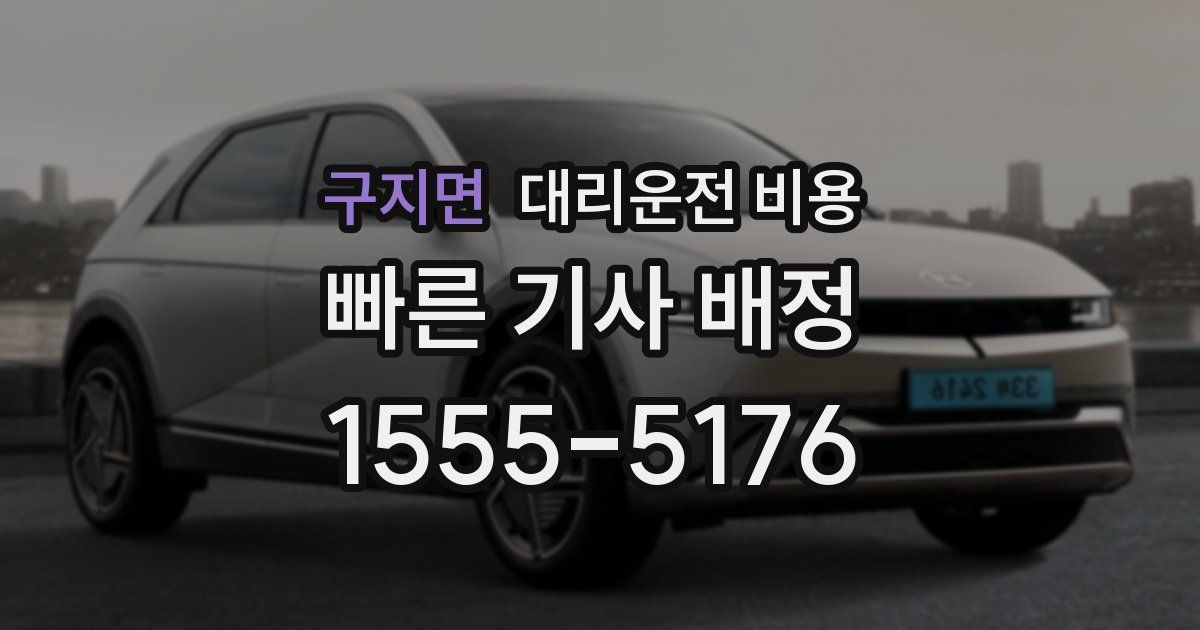 구지면 대리운전 가격