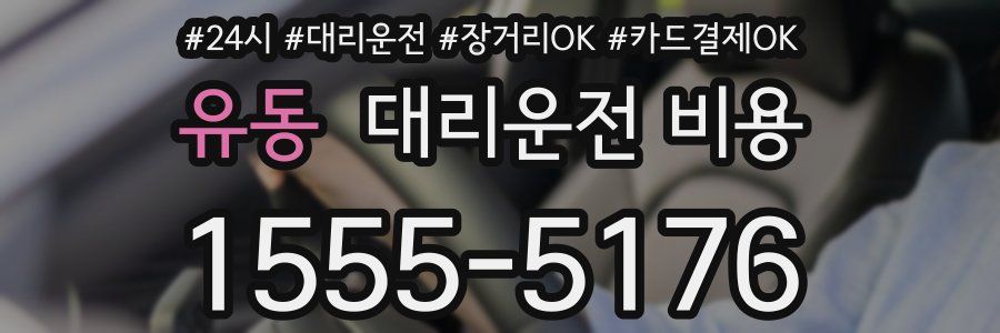 유동 대리운전 비용