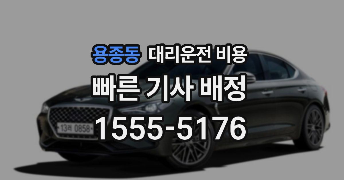 용종동 대리운전 가격