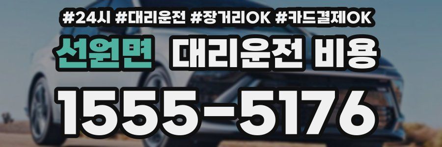 선원면 대리운전 비용