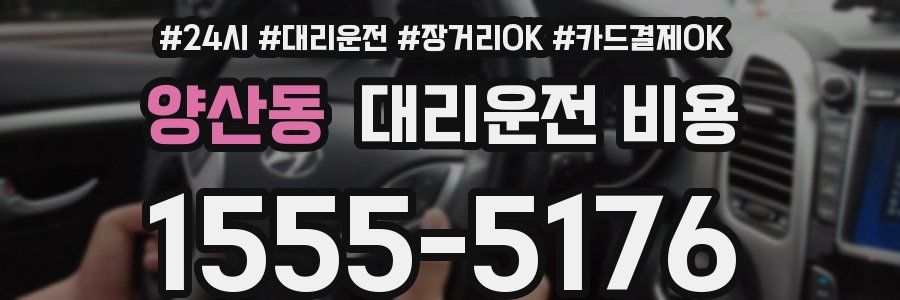 양산동 대리운전 비용