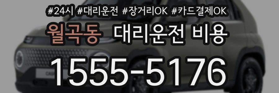 월곡동 대리운전 비용