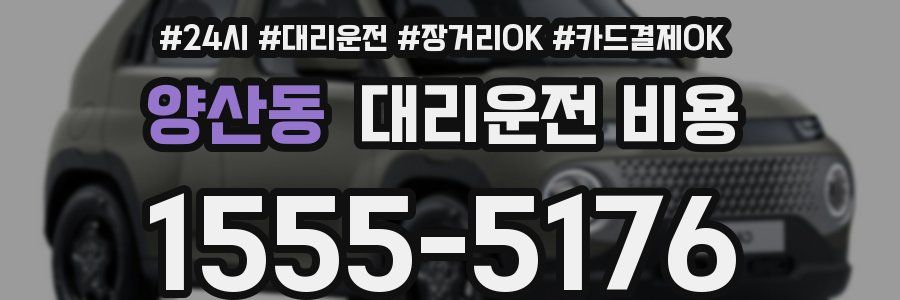 양산동 대리운전 비용