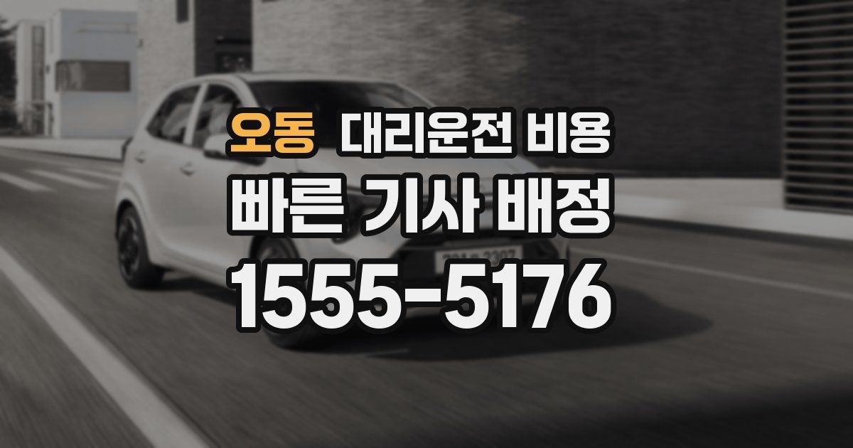오동 대리운전 가격