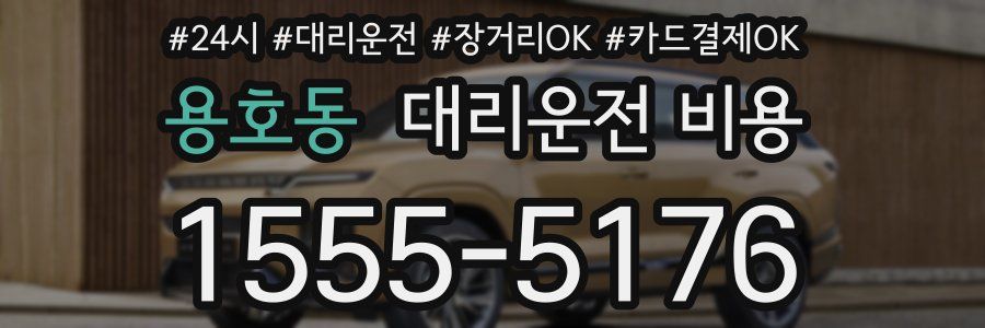 용호동 대리운전 비용