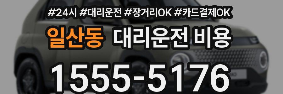 일산동 대리운전 비용